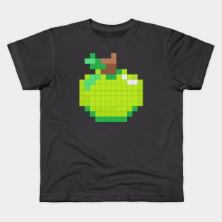 green pixel apples are good for you Kids T-Shirt